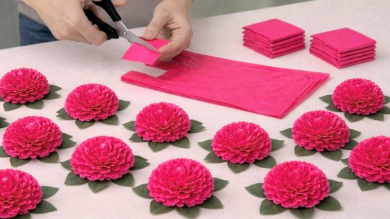 Questo semplice gesto trasforma sacchetti di plastica in fiori splendidi…
