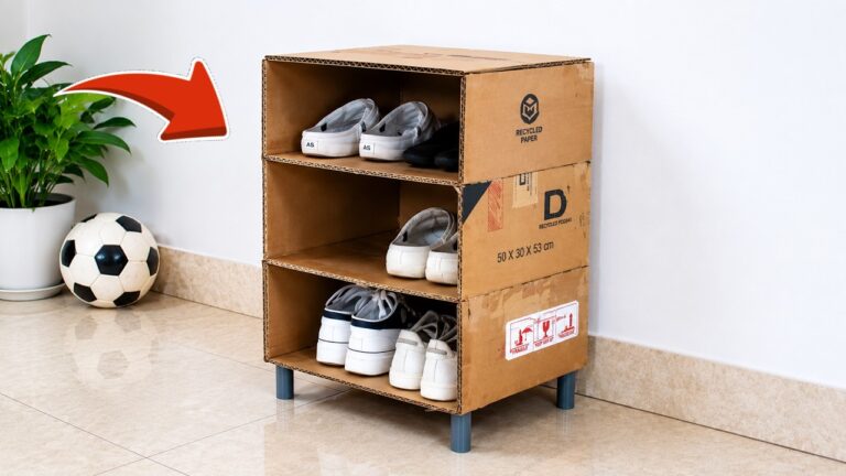 Scopri 5 idee per una scarpiera fai da te economica con il cartone!