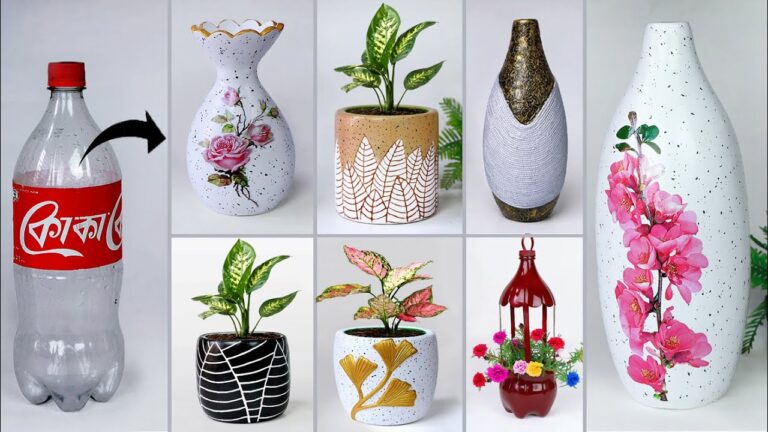 3 semplici passi per creare un vaso di fiori con bottiglie di plastica!