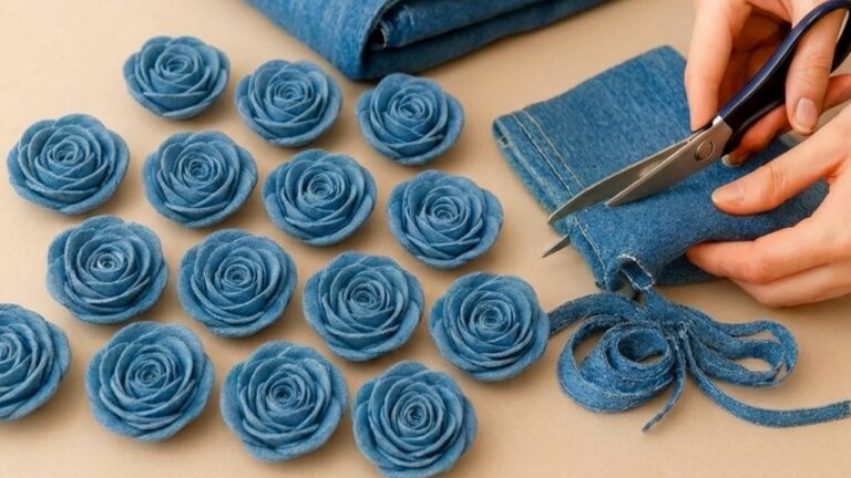 5 idee creative per realizzare fiori con vecchi jeans! Scopri come trasformarli!