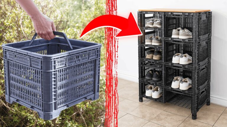 Trasforma 2 cassette di plastica in una pratica mensola in 2 minuti! Scopri come!